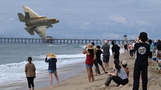 F35 lightning II in this stunning display of speed amp agility Pacific Airshow Huntington beach [upl. by Endo251]