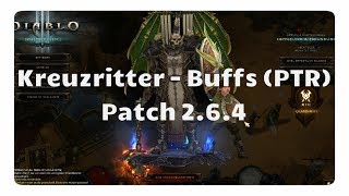 Diablo 3 Der Kreuzritter mit Patch 264 amp Season 16 PTR [upl. by Noraj]