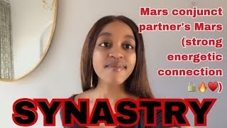 SYNASTRY Mars conjunct partner’s Mars synastry strong energetic connection🔥♥️ [upl. by Wack]