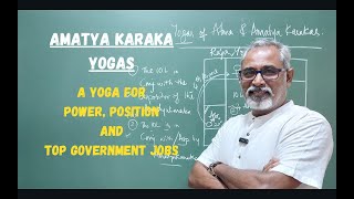 Class  428  Amatya Karaka Yogas  A yoga for Power  Position and Top Government Jobs [upl. by Aneeras]