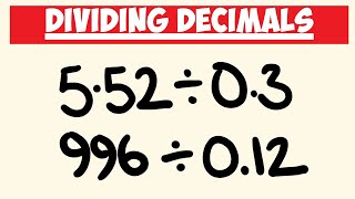 Dividing DecimalsHow to divide with decimals [upl. by Notslar]