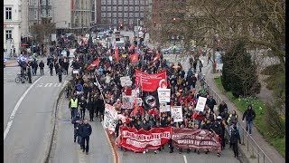 Große Demo gegen rechte Kundgebung in Hamburg [upl. by Nhguaved]