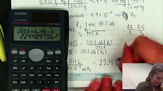 Molar Volume of a Gas Lab Calculations [upl. by Jarus]