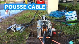 Aiguillage tirage de Fibre Optique avec le POUSSE CABLE [upl. by Ecienahs404]