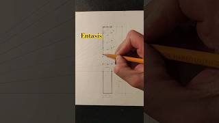 Construction of Column Entasis drawing geometry sketch knowledge tricks shapes shorts [upl. by Veneaux]