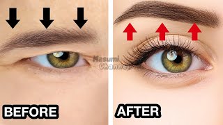 9mins Eyebrow Lift Exercise amp Massage Fix Droopy Eyelids Make Your Eyes Bigger Naturally [upl. by Allegna]