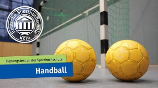 Handball  Eignungstest an der Sporthochschule [upl. by Aderfla]