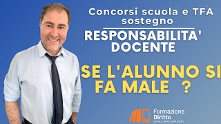 Responsabilità docente  Se si fa male lalunno [upl. by Thesda862]