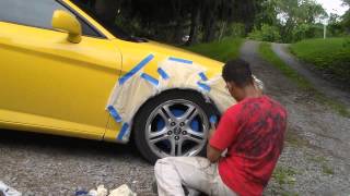 How To SprayTint Your Car Rims in 3 Easy Steps in 5 Minutes  Hyundai Tiburon GT [upl. by Coveney101]