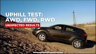 4x4 and AWD and FWD and RWD SUV for uphill test [upl. by Marve459]