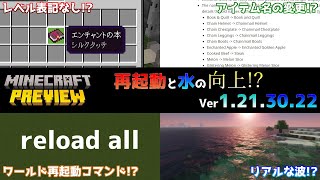 【統合版マイクラ】ワールド再起動コマンド【reload all】登場 今後のアップデート情報 BetaampPreview版 ver1213022【PEXboxWin10PS 対応】 [upl. by Moore]