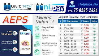 UNICTECH UNIPAY AEPS Traing Video Free AEPS ID  BEST APES High Comission [upl. by Niwhsa210]