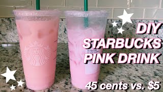 how to make a starbucks pink drink  diy at home [upl. by Rol439]