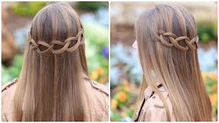 Loop Waterfall Braid  Cute Hairstyles [upl. by Aleece]