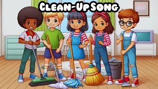 Clean Up Song for Kids  Fun Cartoon to Teach Tidying Up [upl. by Marline]