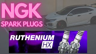 FK8 TYPE R NGK Ruthenium HX Spark Plugs Replacement Install [upl. by Enyamrahs]