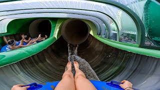 DUO Racing WaterSlide at Bellewaerde Aquapark [upl. by Kluge621]