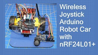 The nRF24L01  Wireless Joystick for Arduino Robot Car with nRF24L01 [upl. by Nosirrah111]