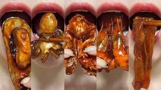 asmr SPICY SEAFOOD BOIL MUKBANG 매운 해물찜 먹방 WEBFOOT OCTOPUS MUSSELS SHRIMP MUSHROOM eating sounds [upl. by Nero]