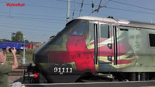 Peterborough CLASS 91 Roars action 6th September 2024 in 4K [upl. by Darline]