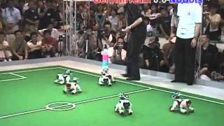 Robocup Final 2005 Part 1 Sony Aibo dogs [upl. by Hannaj]