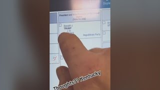 Viral video appears to show Laurel County Kentucky voting machine malfunctioning [upl. by Pedrotti866]