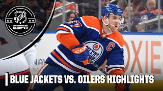 Columbus Blue Jackets vs Edmonton Oilers  Full Game Highlights  NHL on ESPN [upl. by Shanleigh]