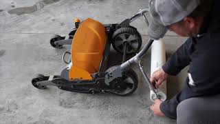 9102020  Fiskars manual reel mower  DIY striping kit [upl. by Oalsinatse]