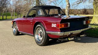 Triumph TR6 LHD fully restored cammed with sports exhaust [upl. by Alena]