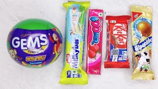 Gems Surprise and Milkybar unpacking I Kitkat Vs Boomer and Alpenliebe Lollipop [upl. by Weibel]