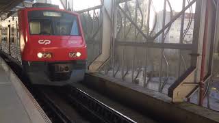 03MAY2018 Comboios de Portugal Sintra Line Train at Entrecampos Station [upl. by Hallimaj]