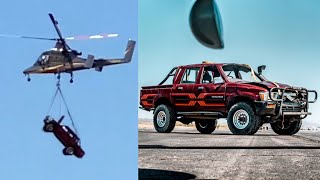 Toyota Hilux Gets Dropped 10000ft HILUX TEST 4 [upl. by Terrye591]