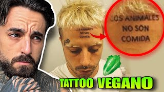 RENE ZZ CRITICA el TATUAJE VEGANO de KINDER MALO 🥬😡 [upl. by Oza246]