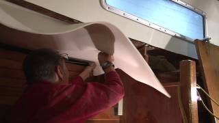 Installing a Foam Backed Headliner in a Boat [upl. by Adekan]