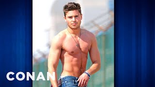 Zac Efron Chugging Liquified Chicken Breast Will Buff You Up  CONAN on TBS [upl. by Annaeoj660]