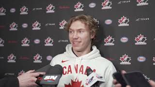 Owen Beck reacts to being named to Team Canada [upl. by Anauq348]