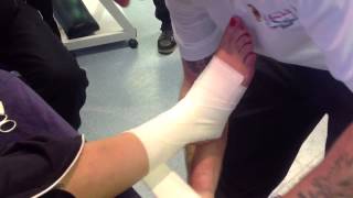 UCB sport therapy ATFL strapping [upl. by Llij]