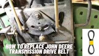 How To Install a Transmission Drive Belt John Deere D140 D160 155C LA165 LA115 LA145 LA175 [upl. by Kovacs]