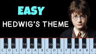 Harry Potter  Hedwigs Theme  EASY PIANO TUTORIAL [upl. by Garv]