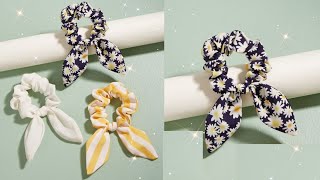 Scrunchie Tutorial  How to Make Hair Band From Cloth [upl. by Clorinda]