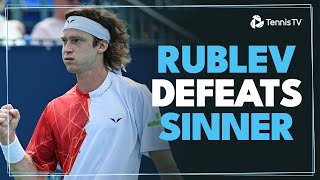 Andrey Rublev Upsets Jannik Sinner In Montreal 👏  Montreal 2024 Highlights [upl. by Nicoline]