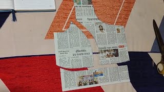 34quot size Katori Blouse Paper Cutting  Katori Blouse Cutting पेपर कटिंग  Step by Step Easy method [upl. by Ammamaria144]