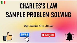 Charless Law Sample Problem Solving  Detailed Explanation  Tagalog Science Lesson [upl. by Igiul]