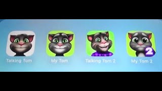 Talking Tom Vs My Tom Vs Talking Tom 2 Vs My Tom 2 [upl. by Meekah]