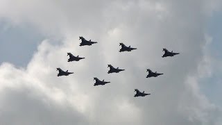 🇬🇧 The Great Sound Of 10 Typhoons Flying Over Trundle Hill quot Diamond Jubilee Flypast quot [upl. by Suiram]