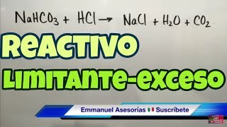 Reactivo Limitante y en Exceso Paso a Paso [upl. by Alta]