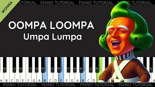 Oompa Loompa song  Umpa Lumpa  Wonka sondtrack easy piano tutorial  klavír  noty  z filmu [upl. by Mazel]