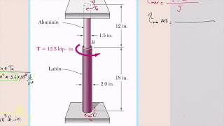 MECANICA DE MATERIALES  PROBLEMAS ESTÁTICAMENTE INDETERMINADOS DE TORSIÓN Ejercicio 351 Beer 5ªEd [upl. by Jo-Anne]