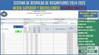 Sistema de Respaldo de Asignaturas ACUERDO 00031A RÉGIMEN COSTA Y SIERRA 2024  2025 [upl. by Lenno]