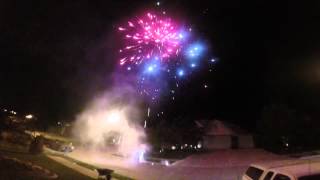 2014  4th of July  DIY Fireworks Display  24 Excalibur Shells with Others [upl. by Cherida]